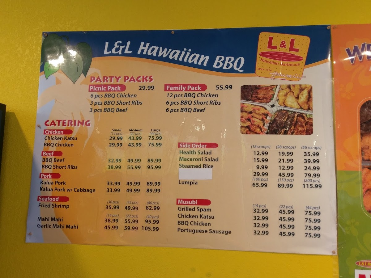 Menu L & L Hawaiian Barbecue-2